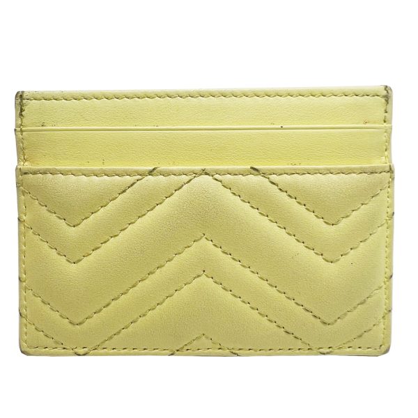 imgrc0092201087 GUCCI GG Marmont Card Case Leather Yellow