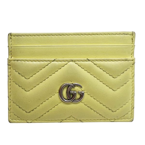 imgrc0092201088 GUCCI GG Marmont Card Case Leather Yellow