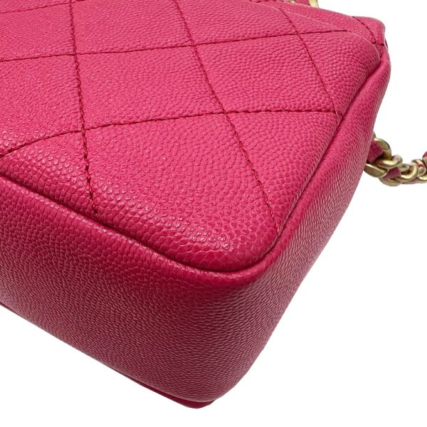 imgrc0092217081 CHANEL Matelasse Mini Flap Bag Chain Shoulder Bag Caviar Skin Pink