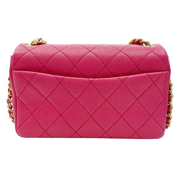 imgrc0092217087 CHANEL Matelasse Mini Flap Bag Chain Shoulder Bag Caviar Skin Pink