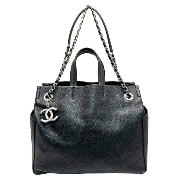 imgrc0092268707 CHANEL Wild Stitch 2WAY Shoulder Handbag Chain Tote Caviar Skin Black