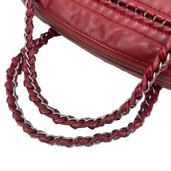 imgrc0092316562 CHANEL Luxury Line Bowling Bag Chain Shoulder Coco Mark Bordeaux