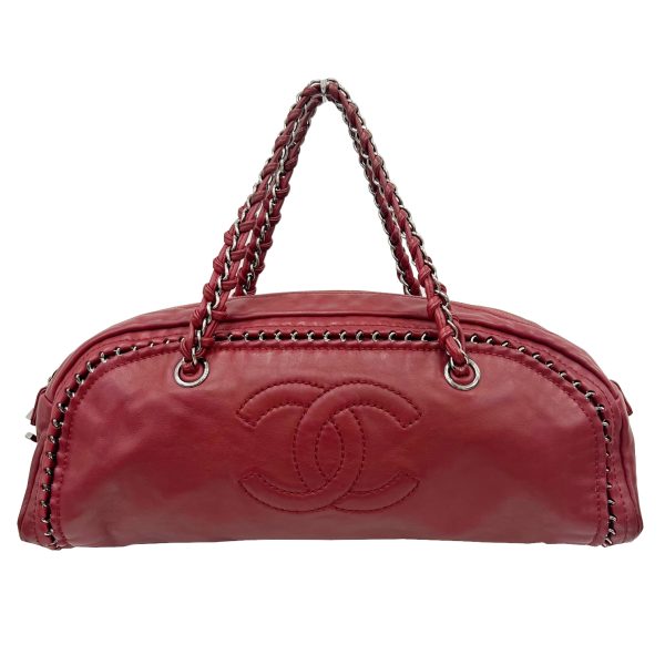 imgrc0092316569 CHANEL Luxury Line Bowling Bag Chain Shoulder Coco Mark Bordeaux