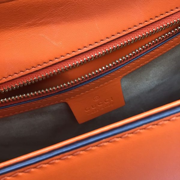 imgrc0092429989 GUCCI Sylvie Medium 2WAY Handbag Leather Orange