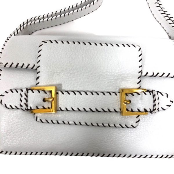 imgrc0092481988 Fendi Vintage 2WAY Leather Semi Shoulder Bag White