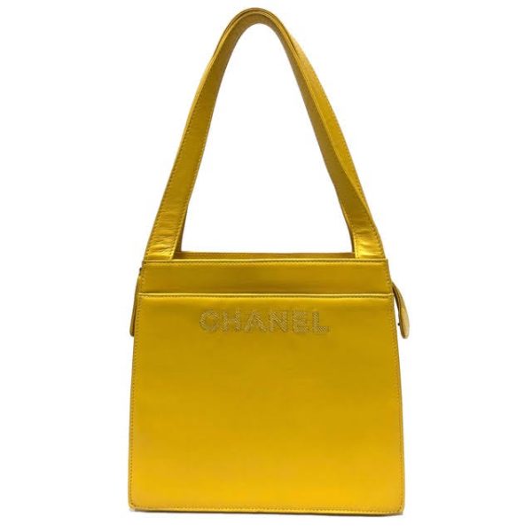 imgrc0092483289 Chanel Lambskin Shoulder Bag Logo Yellow