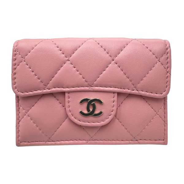 imgrc0092500710 CHANEL Matelasse Cocomark Trifold Wallet Mini Wallet Lambskin Pink