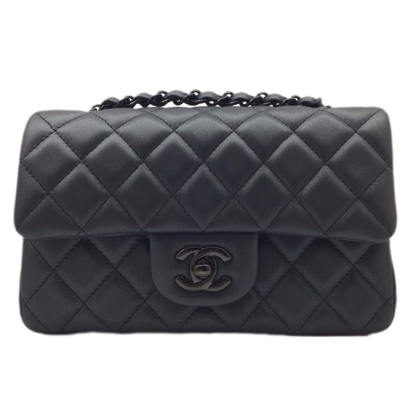 imgrc0092557578 CHANEL Mini Matelasse Mini Flap Bag Lamb Black