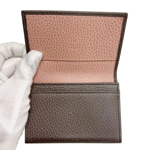 imgrc0092593643 GUCCI Bifold Swing Card Case Leather Brown Pink