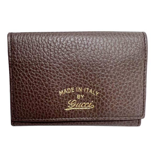 imgrc0092593688 GUCCI Bifold Swing Card Case Leather Brown Pink