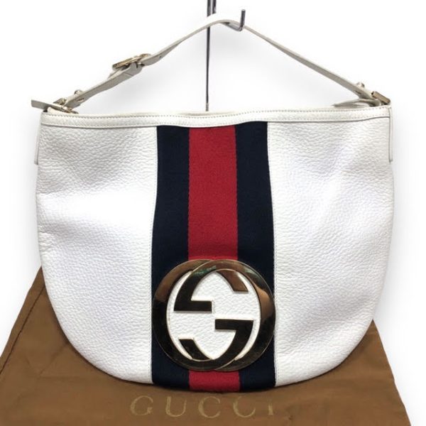 imgrc0092644995 Gucci Sherry Line GG Interlocking G One Shoulder Bag White