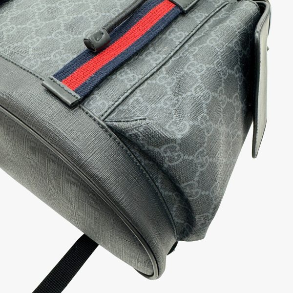 imgrc0092671180 GUCCI Backpack Rucksack GG Supreme Black Gray