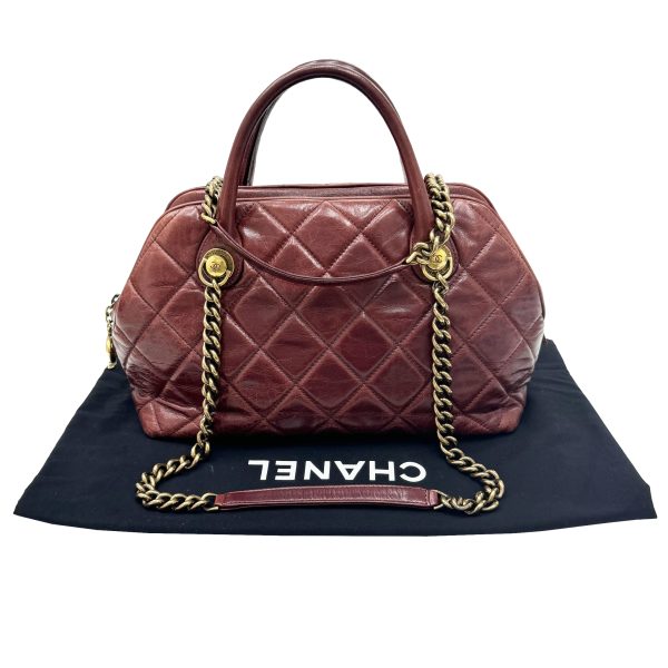 imgrc0092762350 CHANEL Coco Mark Chain Shoulder Chain Tote Bordeaux Calf