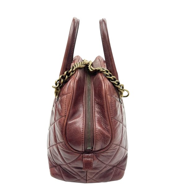 imgrc0092762360 CHANEL Coco Mark Chain Shoulder Chain Tote Bordeaux Calf