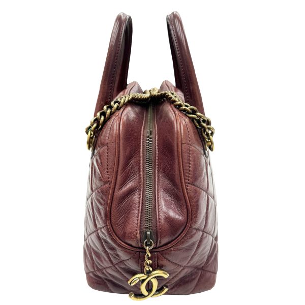 imgrc0092762361 CHANEL Coco Mark Chain Shoulder Chain Tote Bordeaux Calf