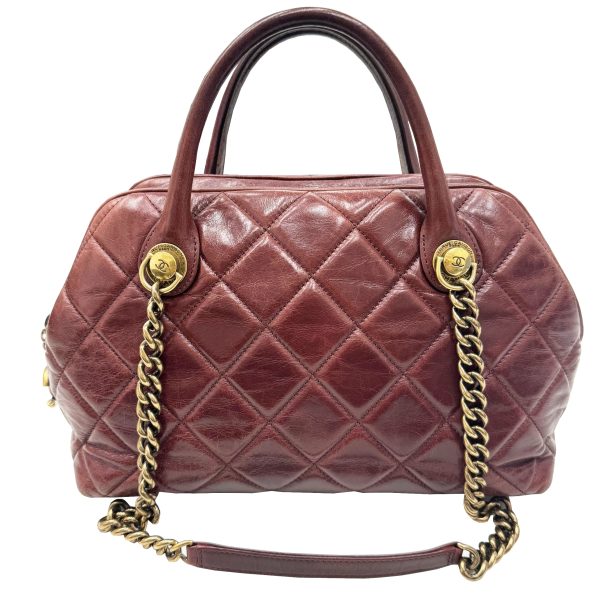 imgrc0092762362 CHANEL Coco Mark Chain Shoulder Chain Tote Bordeaux Calf