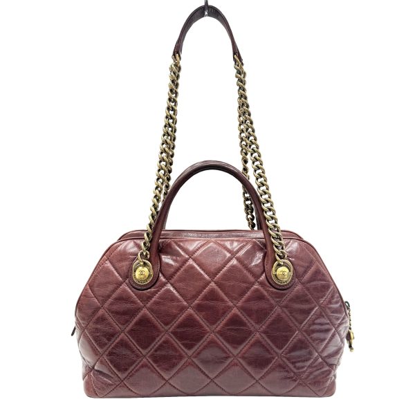 imgrc0092762363 CHANEL Coco Mark Chain Shoulder Chain Tote Bordeaux Calf