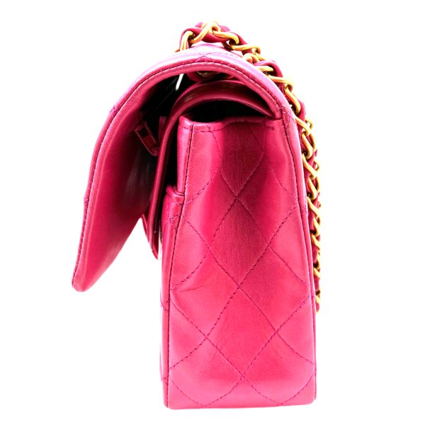 created by Background Eraser CHANEL Matelasse W Flap Chain Shoulder Bag Lambskin Pink