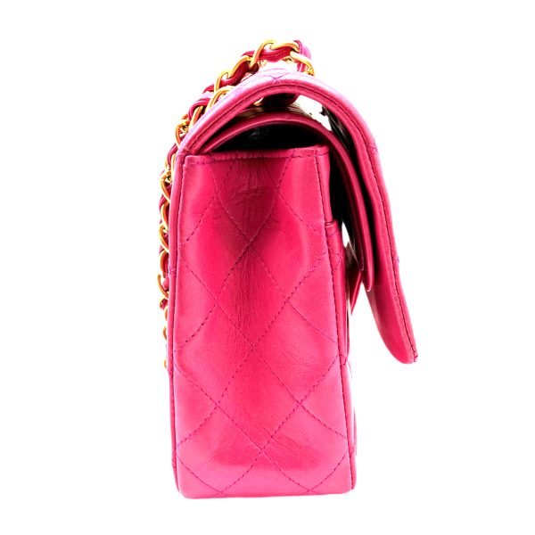 created by Background Eraser CHANEL Matelasse W Flap Chain Shoulder Bag Lambskin Pink