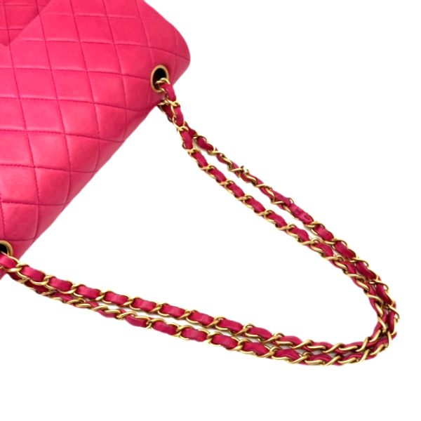 created by Background Eraser CHANEL Matelasse W Flap Chain Shoulder Bag Lambskin Pink