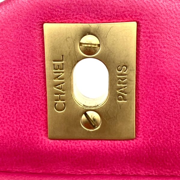 created by Background Eraser CHANEL Matelasse W Flap Chain Shoulder Bag Lambskin Pink