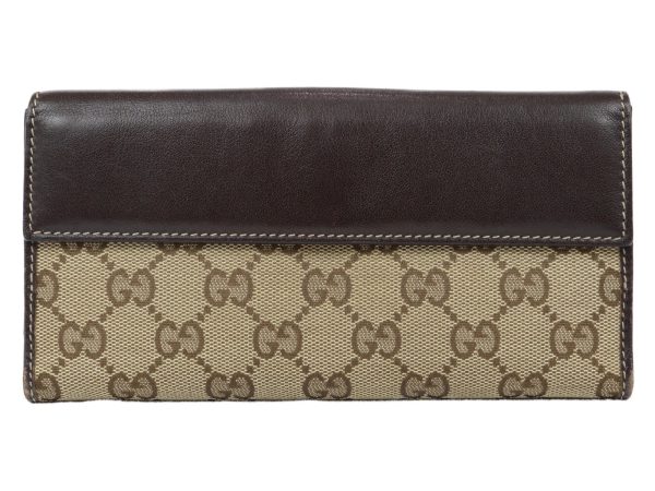 imgrc0092963084 Gucci W Hook Long Wallet GG Canvas Beige Brown