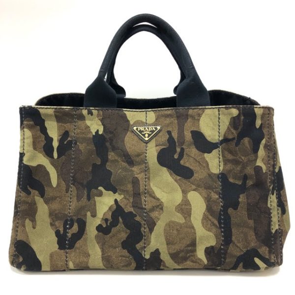 imgrc0092980668 Prada Canapa Canvas Tote Bag Camouflage Khaki