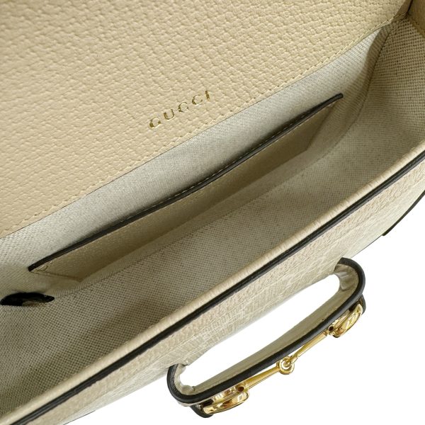 imgrc0093011180 GUCCI Horsebit 1955 Mini Bag GG Supreme Beige