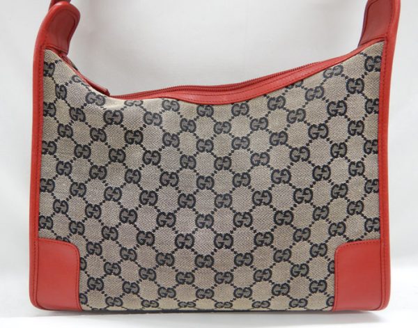 imgrc0093014885 Gucci GG Pattern Canvas One Shoulder Bag Red Brown