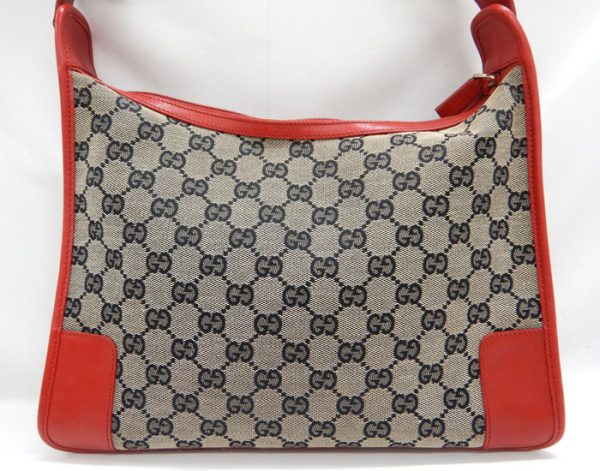 imgrc0093014886 Gucci GG Pattern Canvas One Shoulder Bag Red Brown