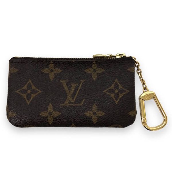 imgrc0093054752 Louis Vuitton Monogram Pochette Clé Coin Case Canvas Brown