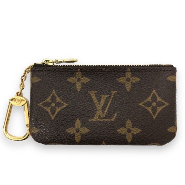 imgrc0093054760 Louis Vuitton Monogram Pochette Clé Coin Case Canvas Brown