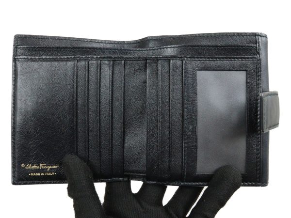 imgrc0093109688 Salvatore Ferragamo Gancini Wallet Black Leather