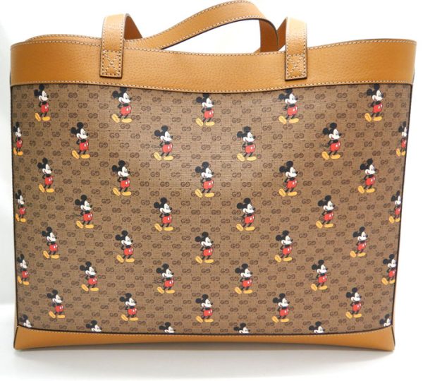 imgrc0093360710 Gucci Disney Collaboration GG Pattern Supreme Canvas Tote Bag Brown Beige