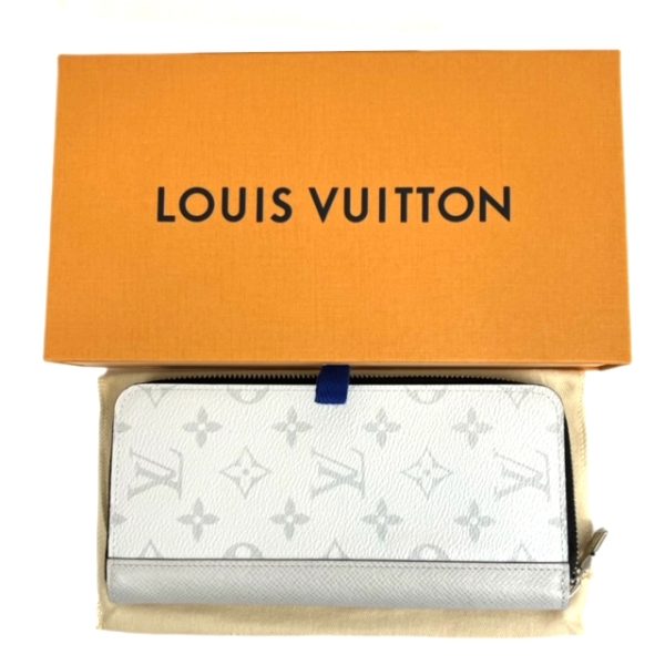 created by Background Eraser LOUIS VUITTON Zippy Wallet Vertical Monogram Taigarama White