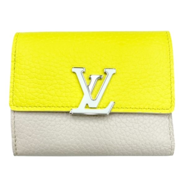 created by Background Eraser LOUIS VUITTON Portefeuille Capucines XS Jaune Fluot Coquine Yellow