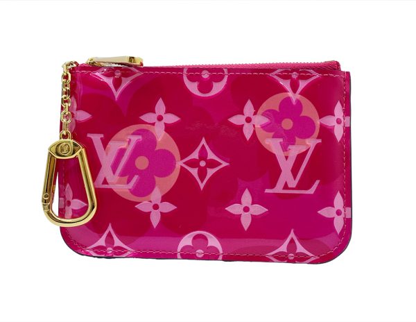 imgrc0093766489 LOUIS VUITTON Pochette Clé Card Case Monogram Vernis Fuchsia