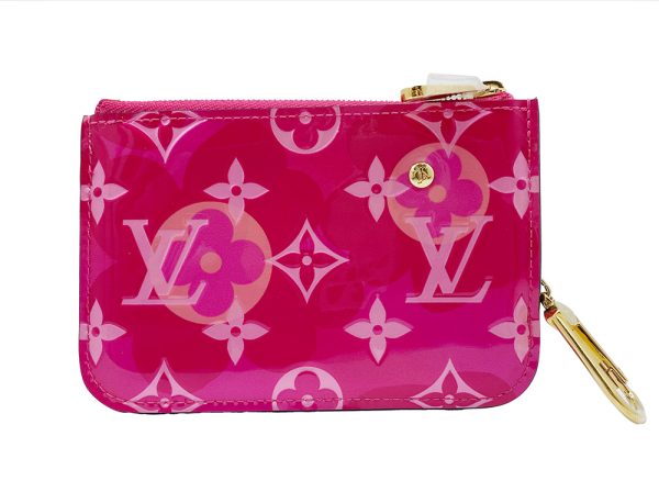 imgrc0093766491 LOUIS VUITTON Pochette Clé Card Case Monogram Vernis Fuchsia