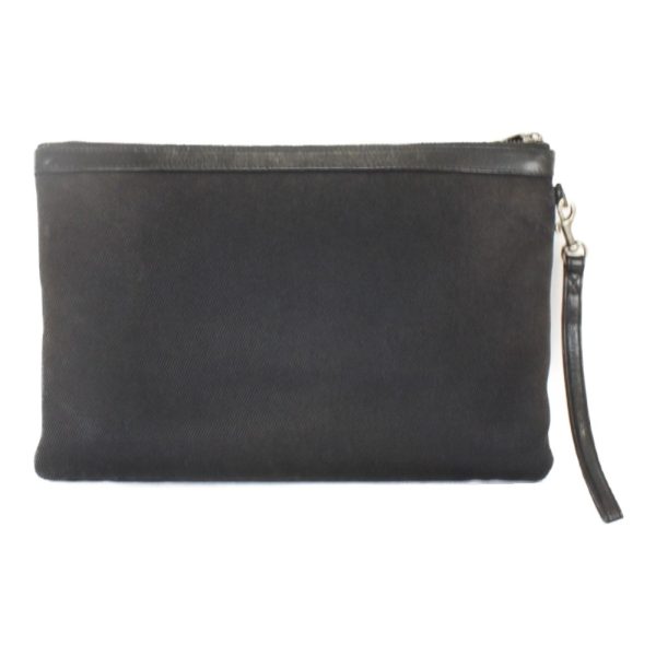 imgrc0093985209 Saint Laurent Rive Gauche Canvas Clutch Black