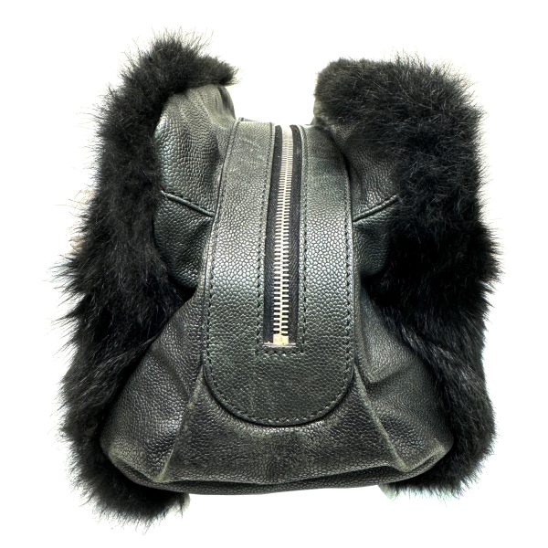 imgrc0094128172 CHANEL Cocomark Handbag Fur Dark Green