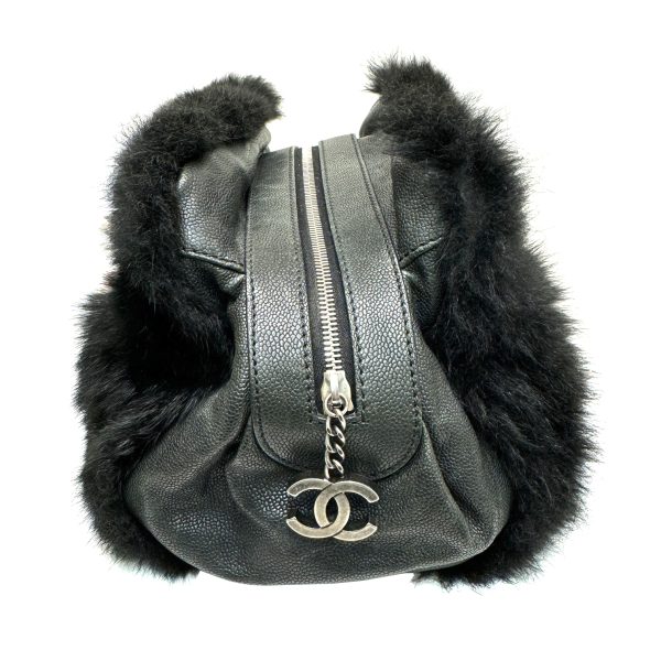 imgrc0094128173 CHANEL Cocomark Handbag Fur Dark Green