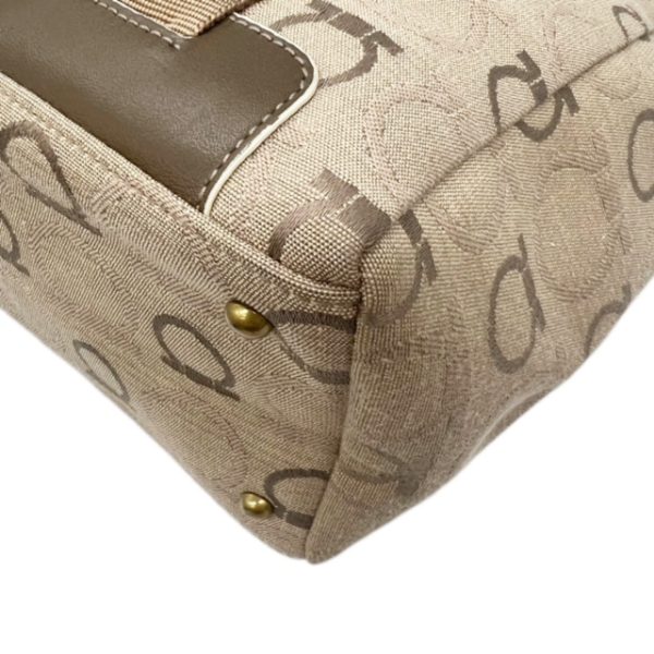 created by Background Eraser Salvatore Ferragamo Tote Bag Canvas Leather Beige