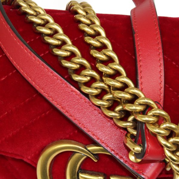 imgrc0094200147 Gucci GG Marmont Quilted Chain Shoulder Bag Red