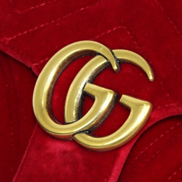 imgrc0094200148 Gucci GG Marmont Quilted Chain Shoulder Bag Red