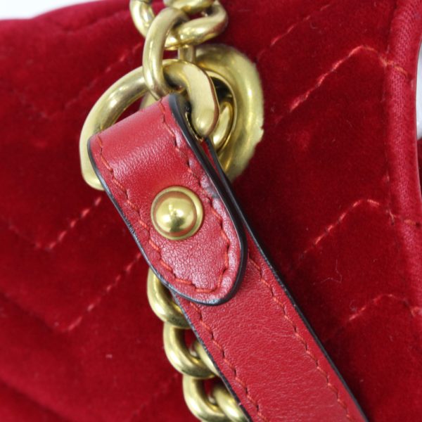 imgrc0094200149 Gucci GG Marmont Quilted Chain Shoulder Bag Red