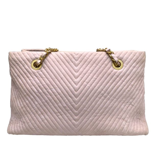 imgrc0094238388 CHANEL V Stitch Chain Tote Shoulder Bag Pink Leather