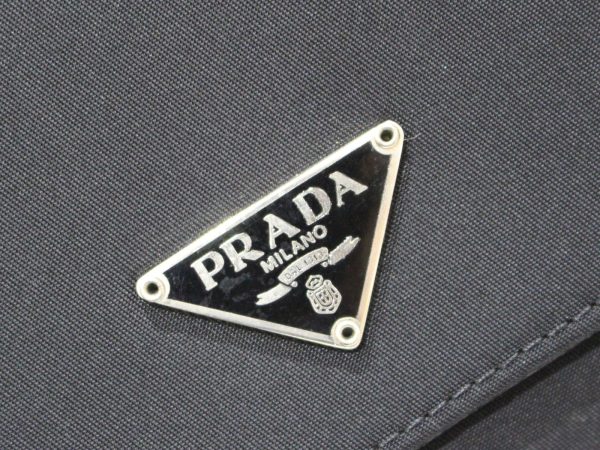 imgrc0094523735 Prada Nylon Long Wallet Black