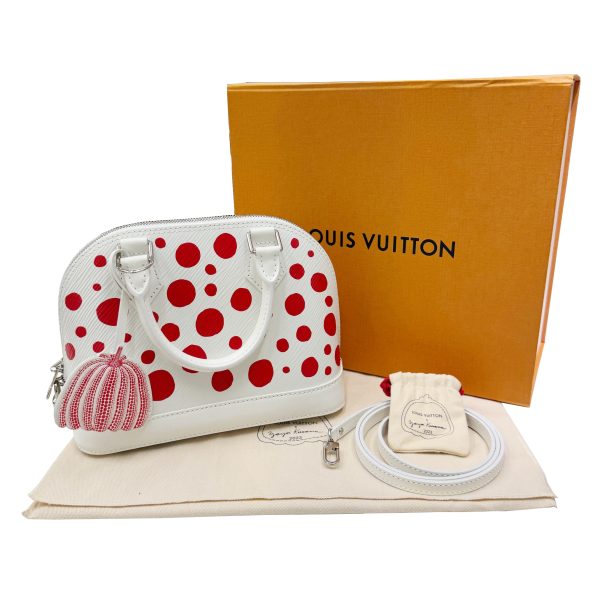 imgrc0094526211 LOUIS VUITTON Alma BB Shoulder Bag Epi White Red