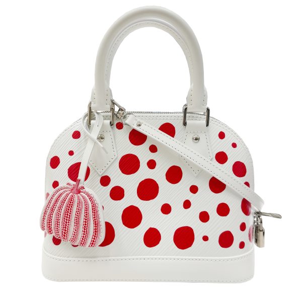 imgrc0094526283 LOUIS VUITTON Alma BB Shoulder Bag Epi White Red