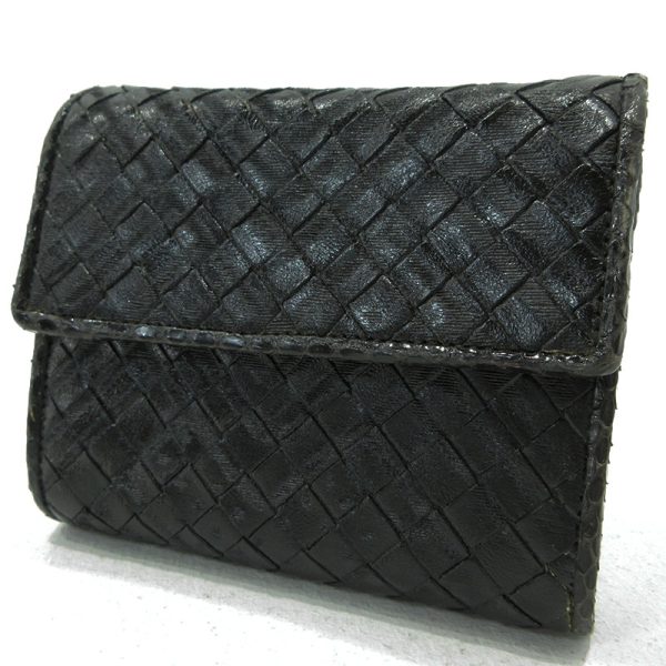 imgrc0094554639 Bottega Veneta Bifold Wallet Intrecciato Black